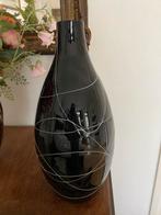 Set van 2 zwarte vasen als nieuw!!, Ophalen, Zwart, Minder dan 50 cm, Glas
