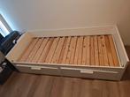 Brimnes Uitschuifbed 80x200 met lades - Wit, Ophalen, Wit, Tweepersoons, 80 cm