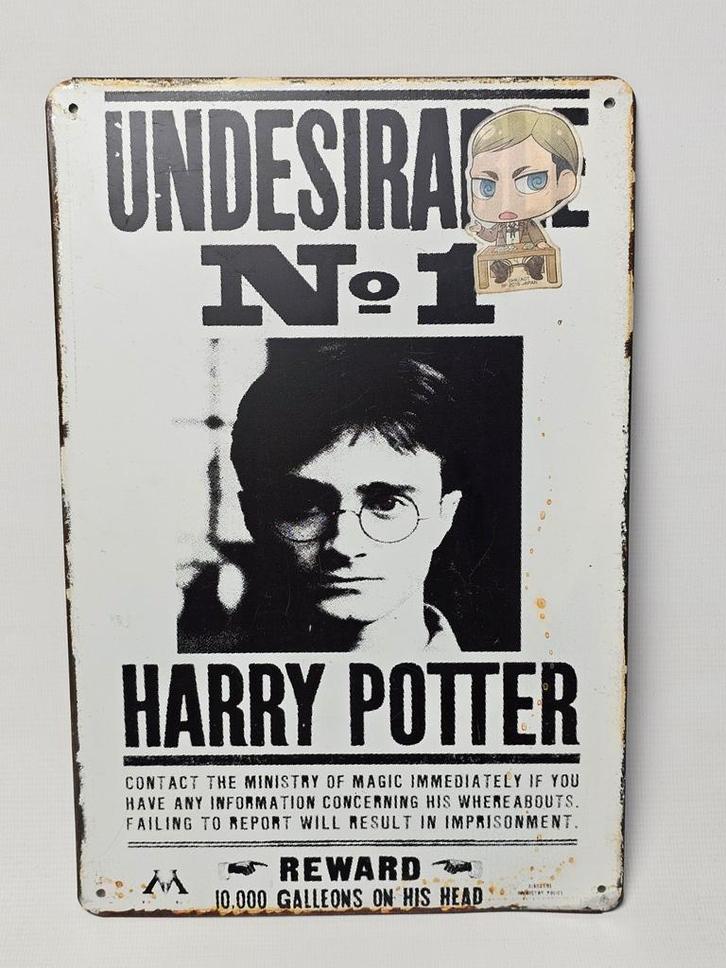 # Harry Potter - Undesirable No. 1 Metalen Bord, Verzamelen, Film en Tv, Poster, Ophalen of Verzenden