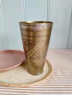 Vintage! Prachtige messing beker bruidsbeker lassi cup India, Antiek en Kunst, Ophalen of Verzenden