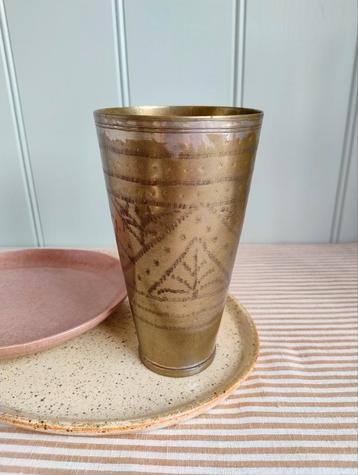 Vintage! Prachtige messing beker bruidsbeker lassi cup India beschikbaar voor biedingen