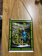 Uniek glas-in-lood paneel met historische drukkerijscène, Antiek en Kunst, Verzenden