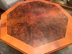 Wortelnoten houten tafel 1.10 , 8-hoekig met lades, Ophalen, Gebruikt, 100 tot 150 cm, 50 tot 75 cm