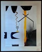 Collage #2  "Shadow of Knowledge"  Kunstenaar Dirk Hakze, Antiek en Kunst, Kunst | Schilderijen | Abstract, Ophalen of Verzenden