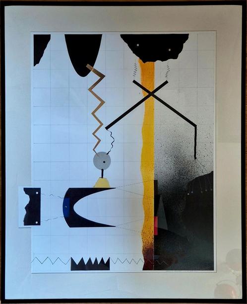 Collage #2  "Shadow of Knowledge"  Kunstenaar Dirk Hakze, Antiek en Kunst, Kunst | Schilderijen | Abstract, Ophalen of Verzenden