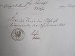 Duitse Rijk, Document Ambtsstempel Kreisgericht Sömmerda1861, Postzegels en Munten, Brieven en Enveloppen | Buitenland, Overige typen