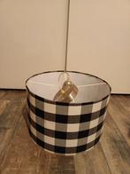 leuke zwart-wit geruite lampenkap., Huis en Inrichting, Lampen | Lampenkappen, Ophalen, 25 tot 50 cm, Rond, Wit