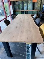 Boomstam Eettafel + Salontafel + 8 Stoelen, Huis en Inrichting, Tafels | Eettafels, Eikenhout, 200 cm of meer, Zo goed als nieuw