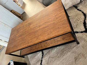 Industriële Salontafel Metaal & Bamboe beschikbaar voor biedingen