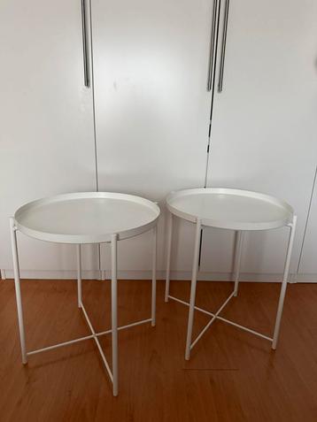 Leuke witte ronde salontafels