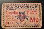 Oud entree ticket Olympische spelen 1932 Los Angeles Amerika, Ophalen of Verzenden, Gebruikt
