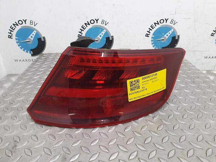 AUDI A3 2.0TDI QUATTRO [R_TAILLIGHT] 2013, Auto-onderdelen, Verlichting, Gebruikt, ARN erkend, Stiba lid, Erkend duurzaam, Ophalen of Verzenden
