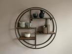 Rond metalen deco wandrek - 76 cm, Huis en Inrichting, Woonaccessoires | Wandplanken en Boekenplanken, Ophalen, Zo goed als nieuw