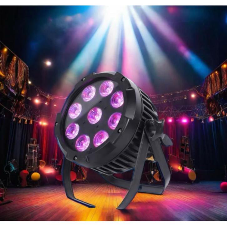 DJLicht 9X18W 6in1 RGBAW UV Wireless DMX accu+ waterdicht, Muziek en Instrumenten, Licht en Laser, Nieuw, Licht, Geluidgestuurd