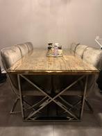 Orginele richmond eettafel salon tafel en 6 stoelen, Ophalen of Verzenden, Zo goed als nieuw, Rechthoekig, 50 tot 100 cm