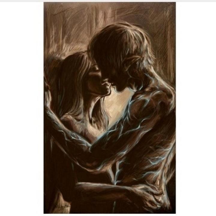 kn. 5D (full) Diamond DIY Painting - 'ANGELS KISS', Hobby en Vrije tijd, Knutselen, Nieuw, Materiaal, Ophalen of Verzenden