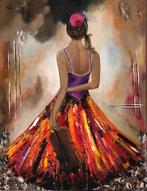 Vrouw met Viool Schilderij, Antiek en Kunst, Kunst | Schilderijen | Klassiek, Ophalen