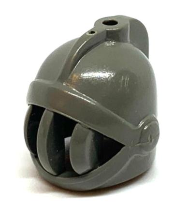 Lego Dark Gray Minifigure, Headgear Helmet Castle Closed  beschikbaar voor biedingen