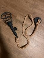 Hanglamp met touw koord, Huis en Inrichting, Lampen | Vloerlampen, Ophalen, Zo goed als nieuw, Metaal, 100 tot 150 cm