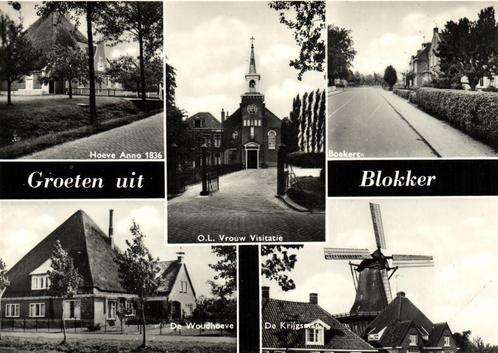 Groeten uit Blokker - 5 afb o.a. Boekert - ongelopen, Verzamelen, Ansichtkaarten | Nederland, Ongelopen, Overijssel, Ophalen of Verzenden