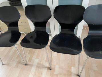 4 houten vlinder eetkamer stoelen van Hulsoff