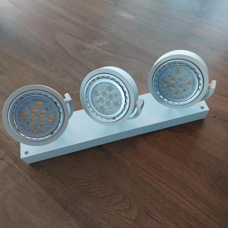 SLV Design spot 3 lampen, Huis en Inrichting, Lampen | Spots, Zo goed als nieuw, Plafondspot of Wandspot, Metaal of Aluminium