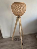 Vloerlamp met warme rotan kap, Ophalen, Nieuw, Hout