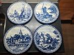 4 seizoenen wandborden delfs blauw, Antiek en Kunst, Ophalen of Verzenden