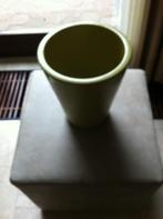 Grote bloempot keramiek groen H30cmBr26cm, 25 tot 40 cm, Rond, Ophalen of Verzenden, Zo goed als nieuw