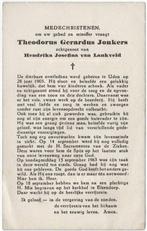 Theodorus G. Jonkers 1903 Uden + 1963 Veghel, 60 jaar, Verzenden