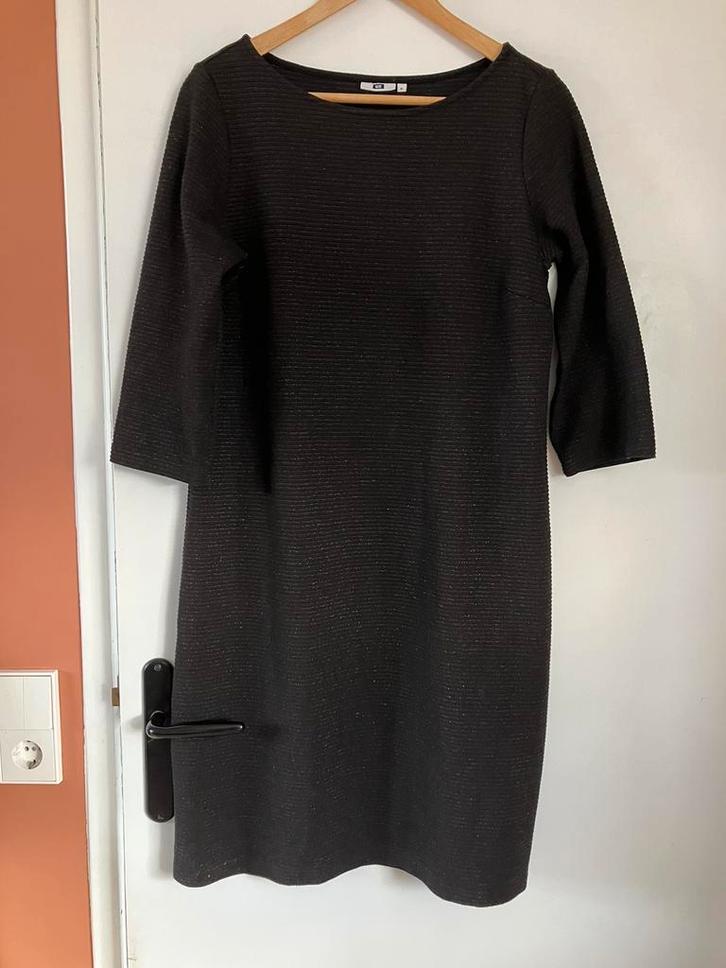 Winterjurk WE zwart met koper bruin glitters XL, Kleding | Dames, Jurken, Zo goed als nieuw, Maat 46/48 (XL) of groter, Zwart