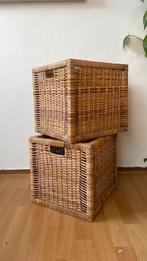 twee ikea kallax rieten manden, Huis en Inrichting, Ophalen, Zo goed als nieuw, Rechthoekig, Riet