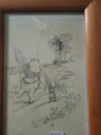 Houten lijstje met tekening Winnie de Pooh, Heikant 21 Kaatsheuvel, Overige typen, Belle Vieille Brocante, Ophalen of Verzenden