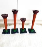 4 vintage IKEA kandelaars, Ophalen of Verzenden, Zo goed als nieuw, Hout, 25 tot 50 cm