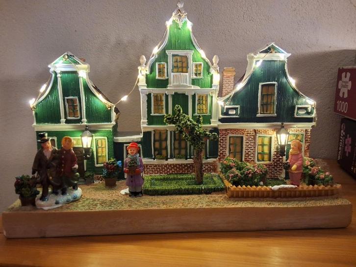 Kerstdorp zaanse straat, kersthuisjes, kerst, Diversen, Kerst, Zo goed als nieuw, Ophalen of Verzenden