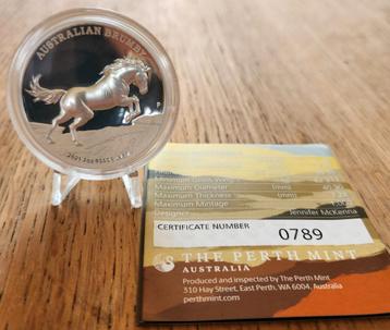 2 oz Perth Mint Australian Brumby proof 2021 zilver beschikbaar voor biedingen