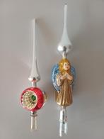 Vintage kerstpiek pieken van glas, Ophalen of Verzenden