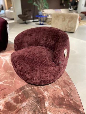 Draaifauteuil Woolly Aubergine  beschikbaar voor biedingen