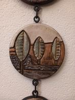 Wanddecoratie keramiek Ruscha 4 wandborden aan ketting., Ruscha Germany, Ophalen of Verzenden, Zo goed als nieuw, Nvt