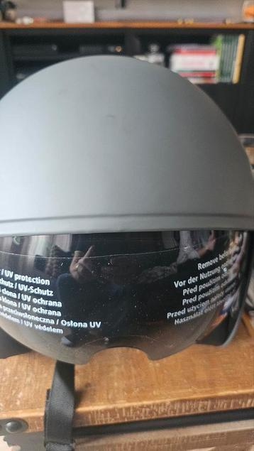 Tof Jethelm Maat L nieuwstaat - Donkergrijs met Vizier beschikbaar voor biedingen