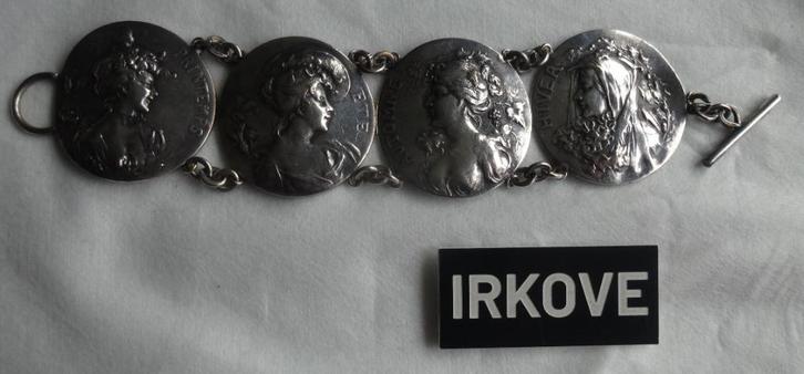 ART NOUVEAU STIJL * Armband *, Sieraden, Tassen en Uiterlijk, Armbanden, Zo goed als nieuw, Overige materialen, Zilver, Verzenden