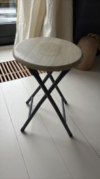 Bijzettafel - opklapbaar tafeltje, 45 tot 60 cm, Metaal of Aluminium, Rond, Zo goed als nieuw