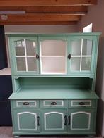 Groene Buffetkast - Landelijke Stijl, Huis en Inrichting, Kasten | Buffetkasten, Ophalen, Gebruikt, Glas, 150 tot 200 cm