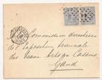 Oude envelop uit 1892 met dubbele zegels, Postzegels en Munten, Brieven en Enveloppen | Nederland, Ophalen of Verzenden, Envelop