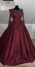 Bordo trouwjurk, Kleding | Dames, Trouwkleding en Trouwaccessoires, Ophalen of Verzenden, Zo goed als nieuw, Rood, Trouwjurk