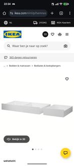 IKEA Hemnes bedlade set (2) - wit gebeitst - 200 cm, Ophalen, Wit, Scandinavisch, Zo goed als nieuw