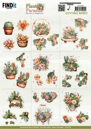 Berrie's Beauties CD12338 Plant Paradise Mini 3D knipvel A4 beschikbaar voor biedingen