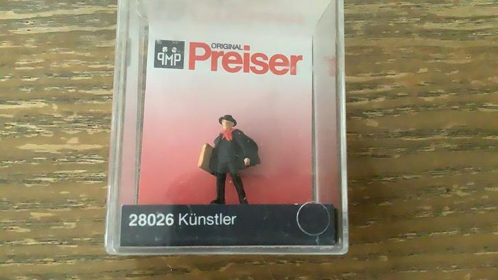 Preiser 28026 kunstenaar, Hobby en Vrije tijd, Modeltreinen | H0, Nieuw, Gelijkstroom of Wisselstroom, Overige merken, Ophalen of Verzenden