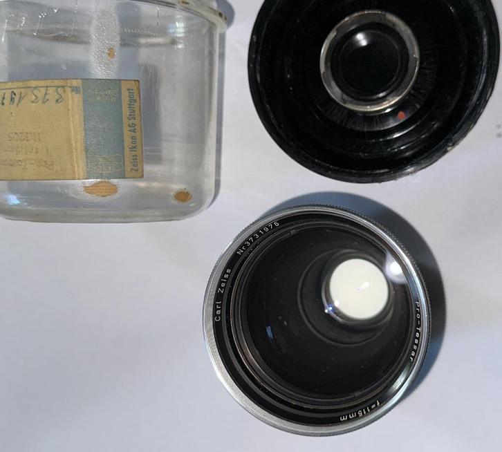 Carl Zeiss Pro-Tessar lens 115mm 1:4 contaflex vatting, Verzamelen, Fotografica en Filmapparatuur, Lens of Lenzen, 1940 tot 1960
