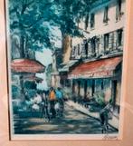 Aquarel leuke oude aquarel Frankrijk Paris jaren 20 schilder, Antiek en Kunst, Kunst | Schilderijen | Klassiek, Ophalen of Verzenden